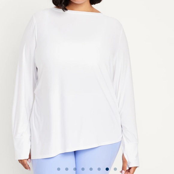 NWT OLD NAVY CloudMotion Side-Tie Tunic COLOR Magnolia SIZE LARGE - Picture 8 of 10